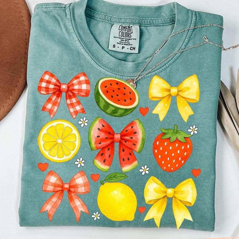 Comfort Colors Coquette Watermelon Summer Fruit Mama - Adult & Kids T-Shirts, Sweatshirts & Hoodies apparel design preview 1