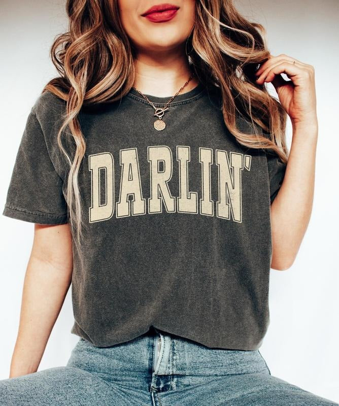 Comfort Colors Darlin' Western Southern Country Girl - Adult & Kids T-Shirts, Sweatshirts & Hoodies apparel design preview 1