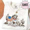 Comfort Colors Dog 4th July USA Western Fourth - Adult & Kids T-Shirts, Sweatshirts & Hoodies apparel design preview 1