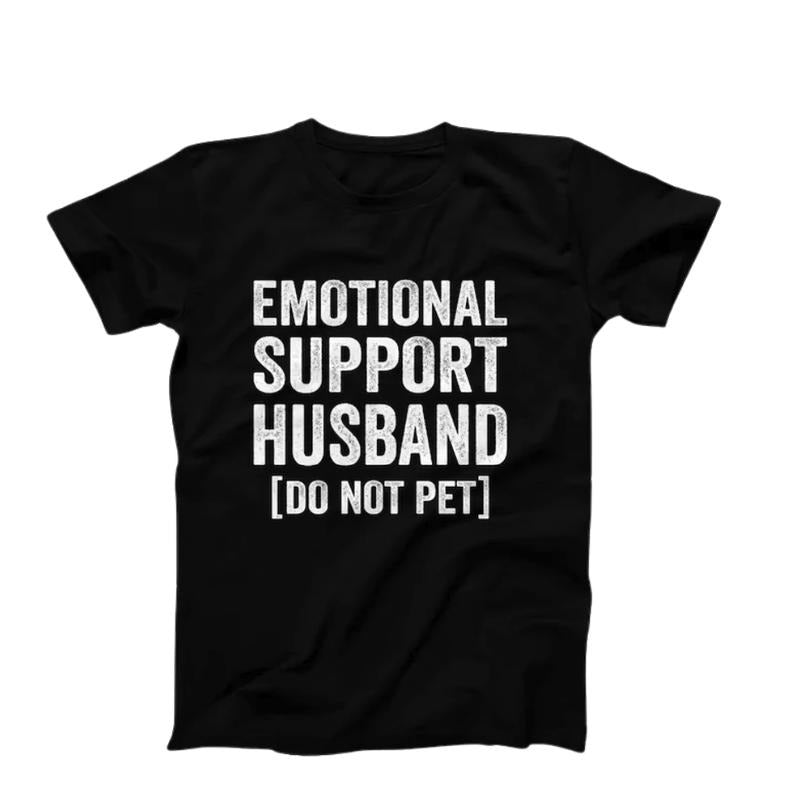 Comfort Colors Emotional Support Husband Funny Cool - Adult & Kids T-Shirts, Sweatshirts & Hoodies apparel design preview 1