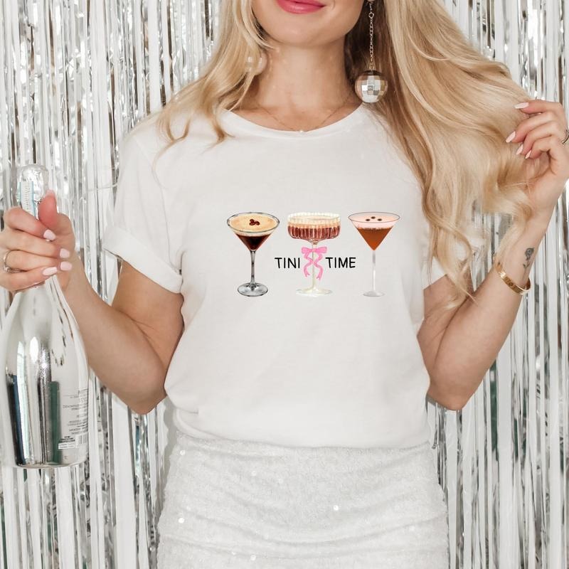 Comfort Colors Espresso Martini Tini Time Social Club - Adult & Kids T-Shirts, Sweatshirts & Hoodies apparel design preview 1