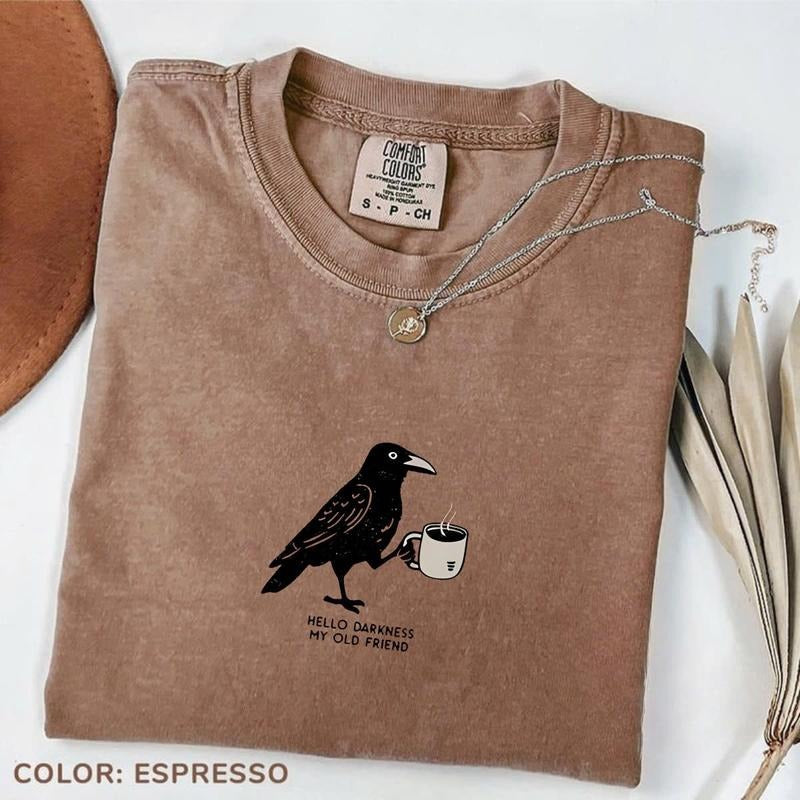 Comfort Colors Hello Darkness My Old Friend Black - Adult & Kids T-Shirts, Sweatshirts & Hoodies apparel design preview 1