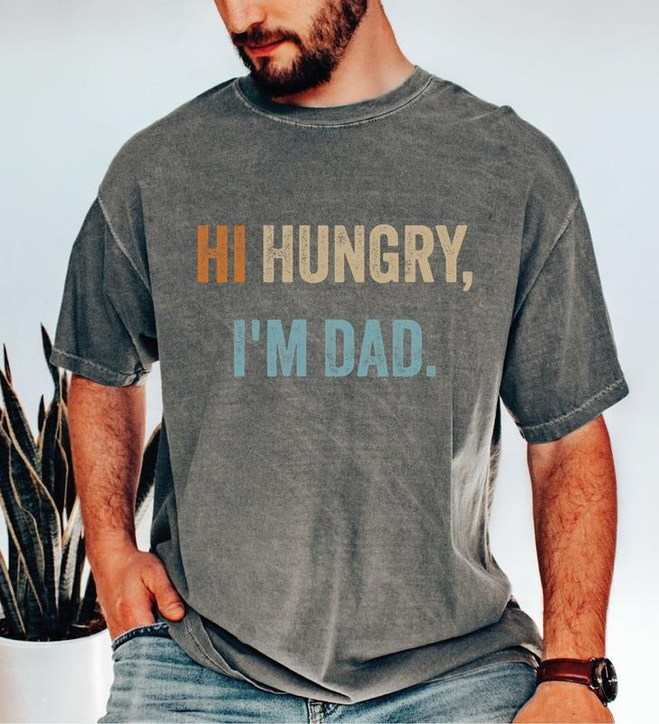 Comfort Colors Hi Hungry I'M Dad Funny Father New - Adult & Kids T-Shirts, Sweatshirts & Hoodies apparel design preview 1