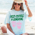 Comfort Colors Iced Coffee Sunshine Lover Summer Club - Adult & Kids T-Shirts, Sweatshirts & Hoodies apparel design preview 1