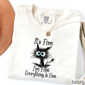 Comfort Colors 'S Fine I'M Everything Is Funny Black - Adult & Kids T-Shirts, Sweatshirts & Hoodies apparel design preview 1