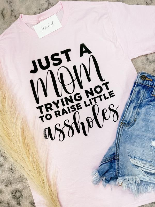 Comfort Colors Just Mom - Adult & Kids T-Shirts, Sweatshirts & Hoodies apparel design preview 1