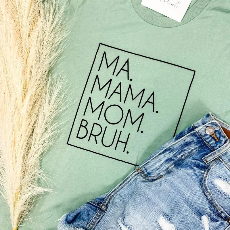 Comfort Colors Ma Mama Mom Bruh - Adult & Kids T-Shirts, Sweatshirts & Hoodies apparel design preview 1