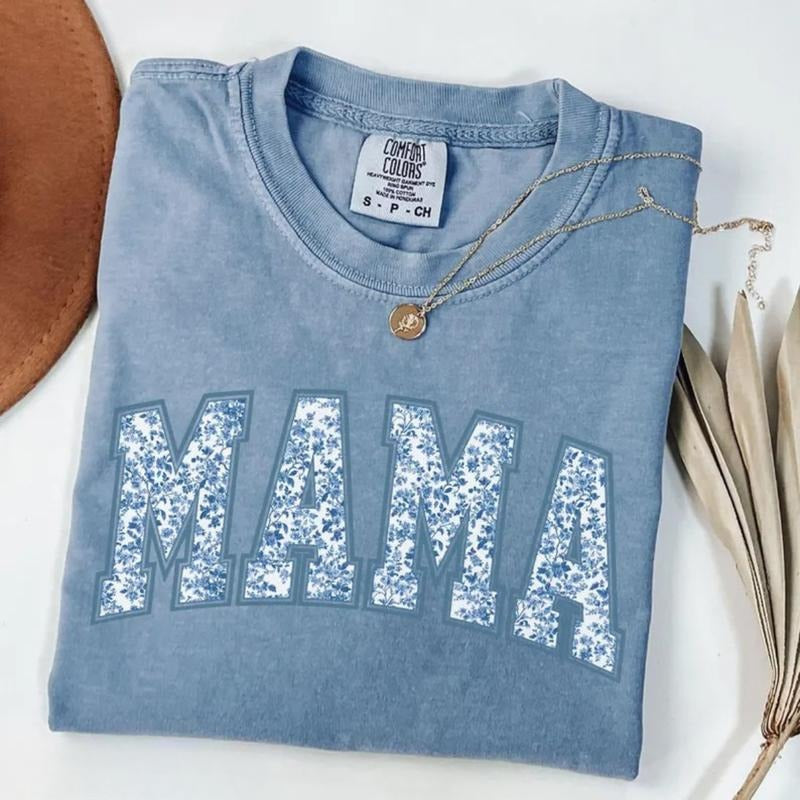 Comfort Colors Mama Toile Floral Pregnancy - Adult & Kids T-Shirts, Sweatshirts & Hoodies apparel design preview 1