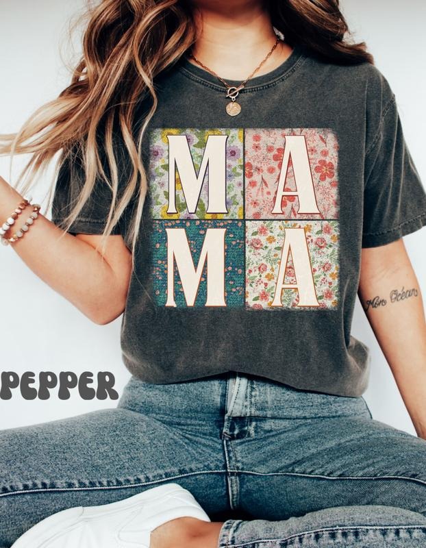 Comfort Colors Mama Wildflowers Retro Mom Flower - Adult & Kids T-Shirts, Sweatshirts & Hoodies apparel design preview 1