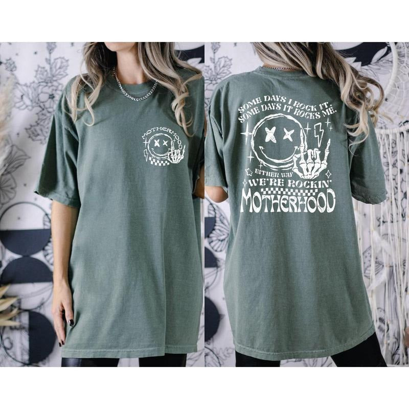 Comfort Colors Motherhood Some Day Rock Rocks Me Mama - Adult & Kids T-Shirts, Sweatshirts & Hoodies apparel design preview 1