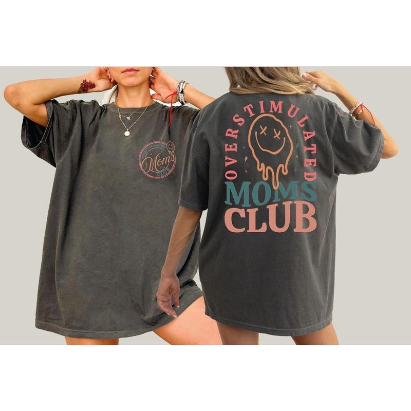 Comfort Colors Overstimulated Moms Club Mama Mom - Adult & Kids T-Shirts, Sweatshirts & Hoodies apparel design preview 1