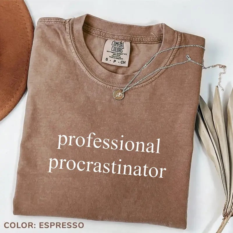Comfort Colors Professional Procrastinator Funny Mom - Adult & Kids T-Shirts, Sweatshirts & Hoodies apparel design preview 1