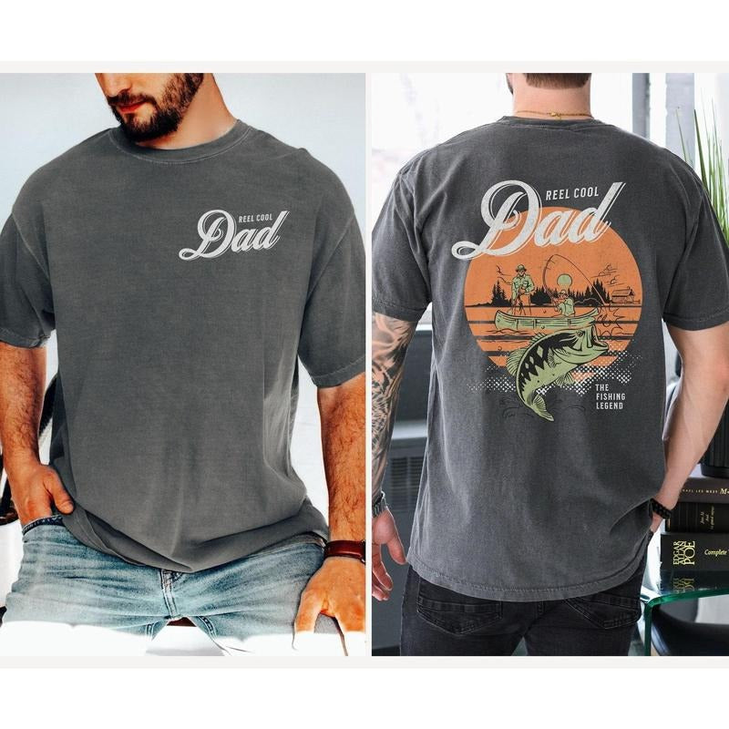 Comfort Colors Reel Cool Dad Fishing Retro Funny - Adult & Kids T-Shirts, Sweatshirts & Hoodies apparel design preview 1