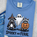 Comfort Colors Spooky Feral Funny Halloween Raccoon - Adult & Kids T-Shirts, Sweatshirts & Hoodies apparel design preview 1
