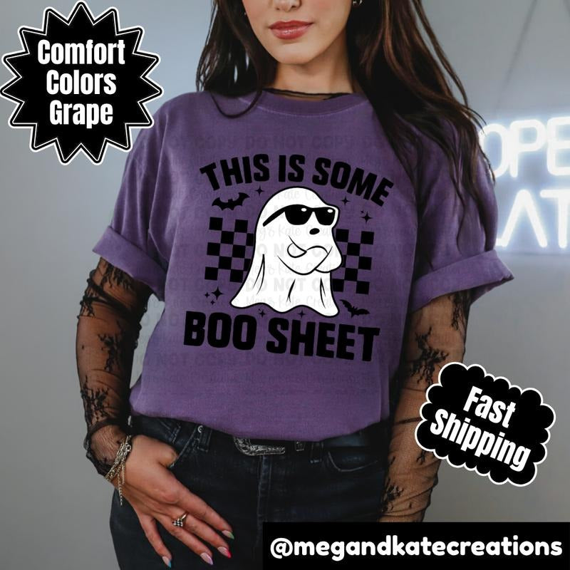 Comfort Colors This Is Some Boo Sheet Grape Spooky - Adult & Kids T-Shirts, Sweatshirts & Hoodies apparel design preview 1