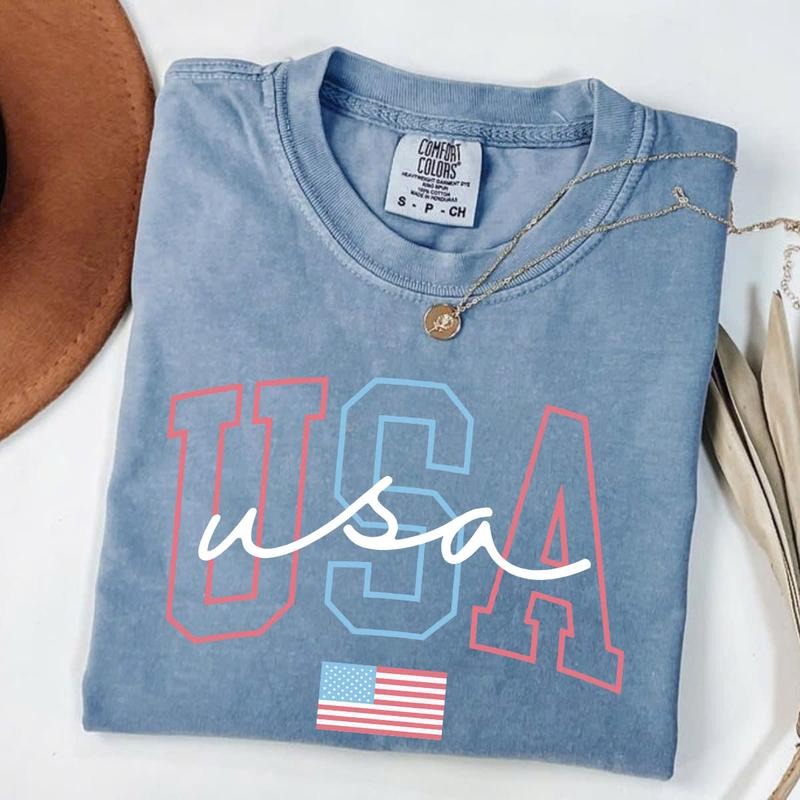 Comfort Colors USA 4th July Patriotic Fourth American - Adult & Kids T-Shirts, Sweatshirts & Hoodies apparel design preview 1