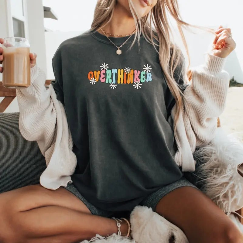 Comfort Colors Overthinker Short Sleeve Casual Cotton - Adult & Kids T-Shirts, Sweatshirts & Hoodies apparel design preview 1