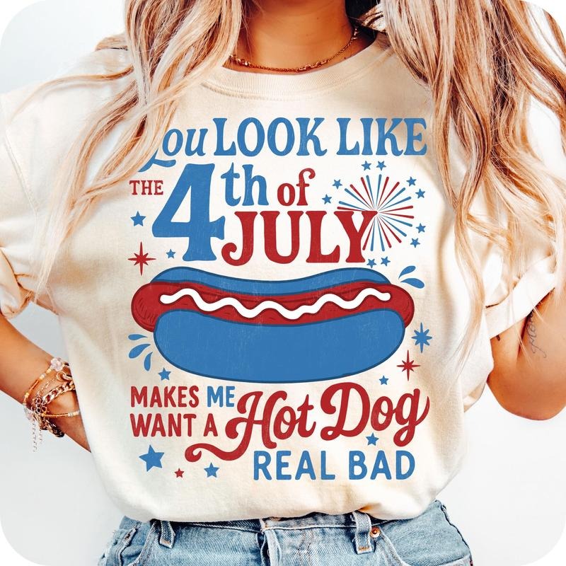 Comfort Colors You Like 4th July Retro America Hot - Adult & Kids T-Shirts, Sweatshirts & Hoodies apparel design preview 1