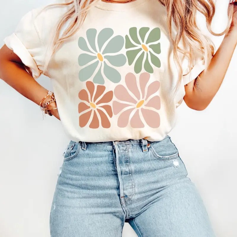 Comfort Colors Daisy Collage Short Sleeve Casual - Adult & Kids T-Shirts, Sweatshirts & Hoodies apparel design preview 1
