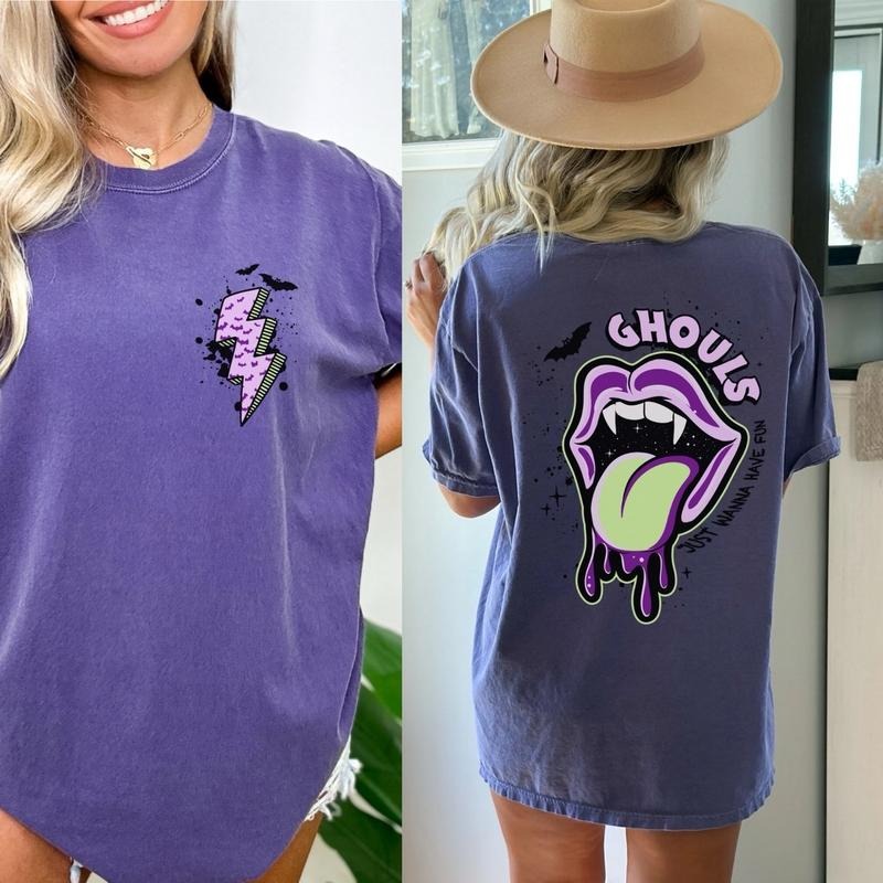 Comfort Colors Ghouls Just Wanna Have Funny Short - Adult & Kids T-Shirts, Sweatshirts & Hoodies apparel design preview 1