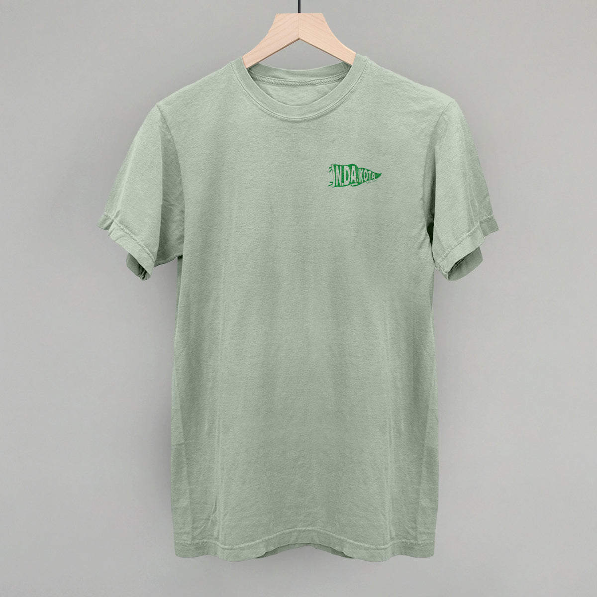 North Dakota Pennant Flag (Left Chest) - Adult & Kids T-Shirts, Sweatshirts & Hoodies apparel design preview 1