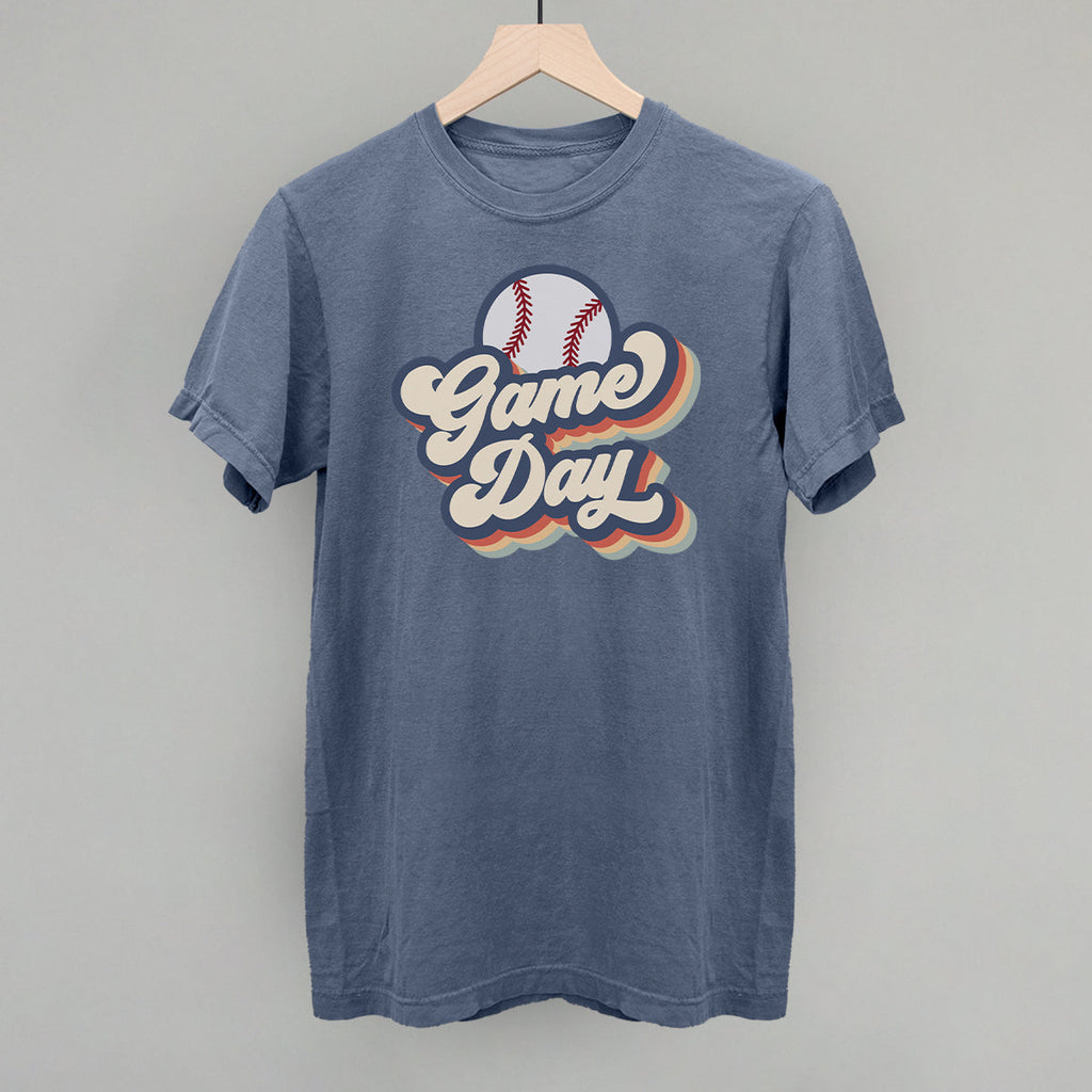 Game Day Baseball Groovy - Adult & Kids T-Shirts, Sweatshirts & Hoodies apparel design preview 1