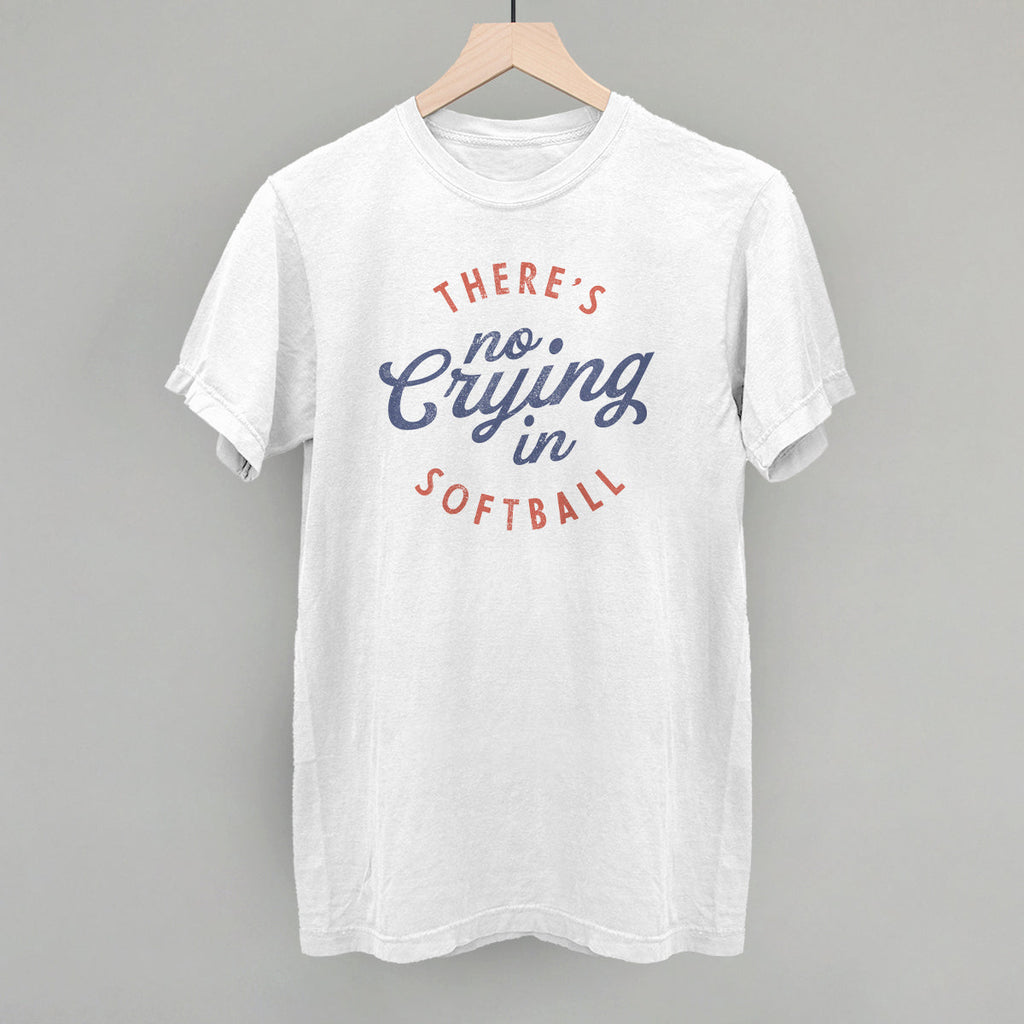There'S No Crying Softball - Adult & Kids T-Shirts, Sweatshirts & Hoodies apparel design preview 1