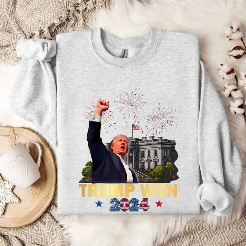 Congratulations Our Daddy White House Trump 2024 - Adult & Kids T-Shirts, Sweatshirts & Hoodies apparel design preview 1