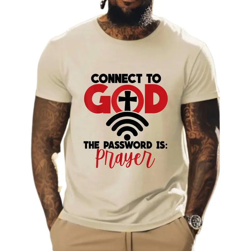 Connect God Password Is Prayer Pure Cotton Casual - Adult & Kids T-Shirts, Sweatshirts & Hoodies apparel design preview 1