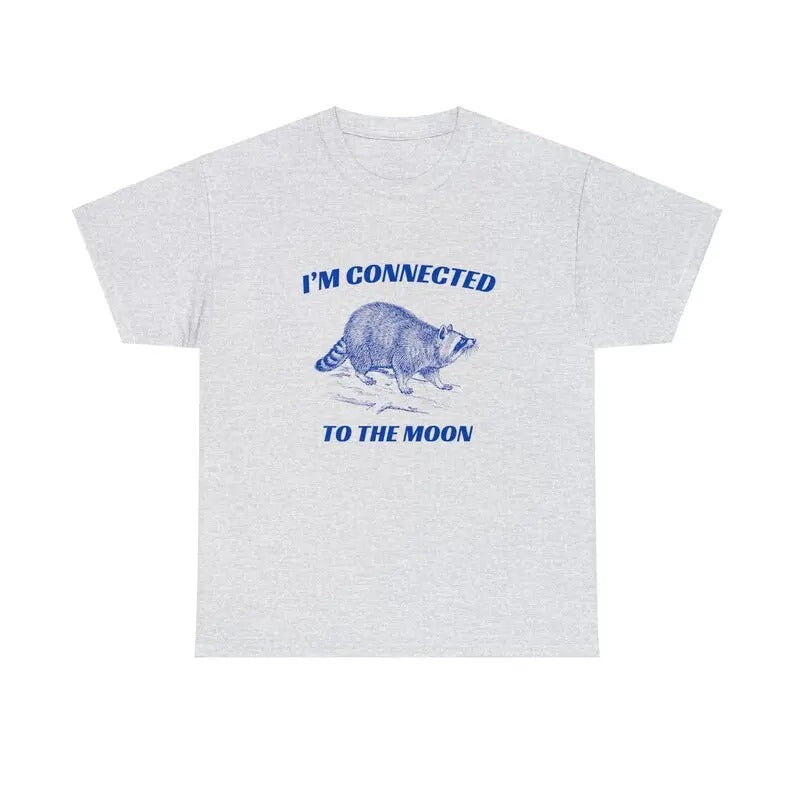 Connected Moon Funny Weird Meme Ironic Sarcastic - Adult & Kids T-Shirts, Sweatshirts & Hoodies apparel design preview 1