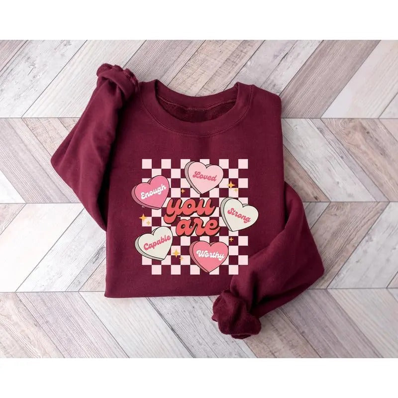 Conversation Hearts I Love You Heart Candy Cute - Adult & Kids T-Shirts, Sweatshirts & Hoodies apparel design preview 1