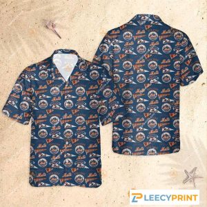 Cool New York Mets MLB Hawaiian - Adult & Kids T-Shirts, Sweatshirts & Hoodies apparel design preview 1