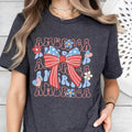 Coquette American Flag 4th July Sublimation America - Adult & Kids T-Shirts, Sweatshirts & Hoodies apparel design preview 1