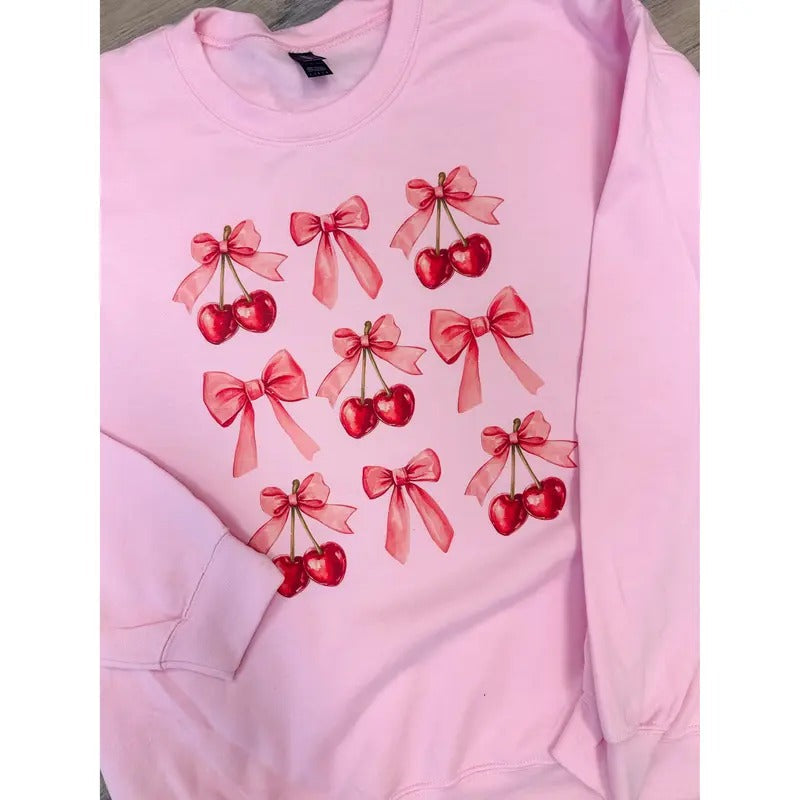 Coquette Cherries Top - Adult & Kids T-Shirts, Sweatshirts & Hoodies apparel design preview 1