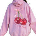 Coquette Cherry Have Good Day Words Back Bow Ribbon - Adult & Kids T-Shirts, Sweatshirts & Hoodies apparel design preview 1