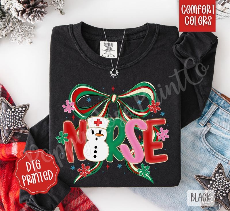 Coquette Nurse Comfort Colors Cute - Adult & Kids T-Shirts, Sweatshirts & Hoodies apparel design preview 1