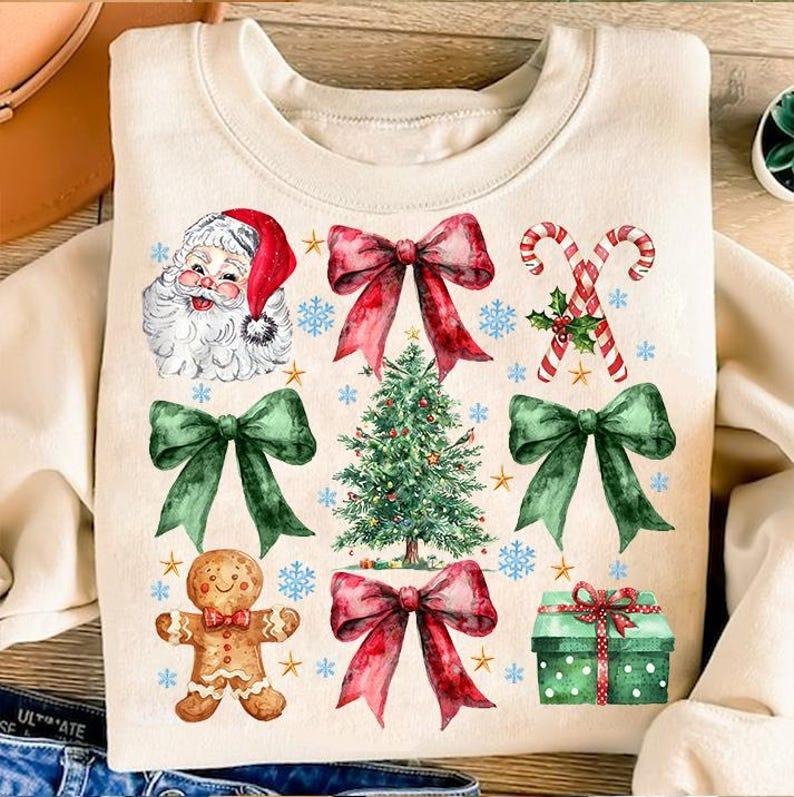 Coquette Bow Sublimation Trending Retro Holidays - Adult & Kids T-Shirts, Sweatshirts & Hoodies apparel design preview 1
