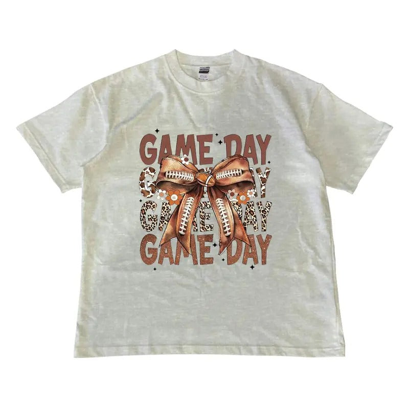 Coquette Football Bow Mom Game Day MW Menswear Top - Adult & Kids T-Shirts, Sweatshirts & Hoodies apparel design preview 1