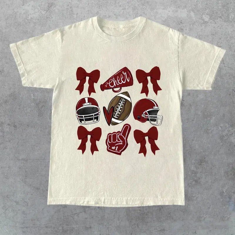 Coquette Game Day Football Sports Team Spirit Lover - Adult & Kids T-Shirts, Sweatshirts & Hoodies apparel design preview 1