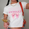 Coquette Gymnastics Baby Pink Bow Gymnast Team - Adult & Kids T-Shirts, Sweatshirts & Hoodies apparel design preview 1