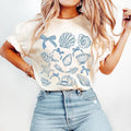 Coquette Seashell Coastal Beach Retro Summer Bow - Adult & Kids T-Shirts, Sweatshirts & Hoodies apparel design preview 1