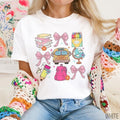 Coquette Teacher Cute Back School Elementary Pink Bow - Adult & Kids T-Shirts, Sweatshirts & Hoodies apparel design preview 1