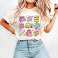 Coquette Teacher Back School Appreciation Bus Books - Adult & Kids T-Shirts, Sweatshirts & Hoodies apparel design preview 1
