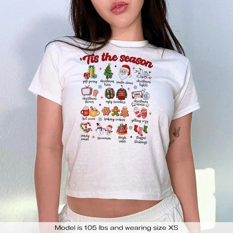 Coquette This Season List Y2k Baby Santa Xmas 90s - Adult & Kids T-Shirts, Sweatshirts & Hoodies apparel design preview 1