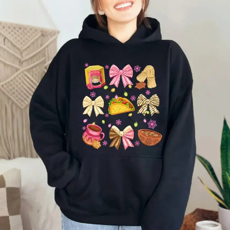 Coquettee Bow Mexican Pantasmas Spanish Feliz Navidad - Adult & Kids T-Shirts, Sweatshirts & Hoodies apparel design preview 1