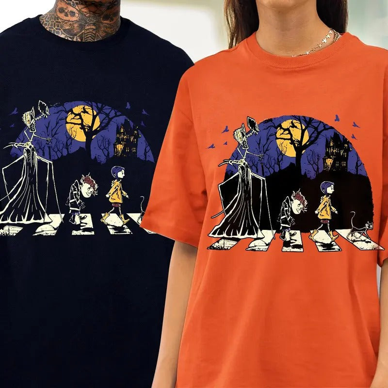 Coraline Abbey Road Horror Movies Character Halloween - Adult & Kids T-Shirts, Sweatshirts & Hoodies apparel design preview 1