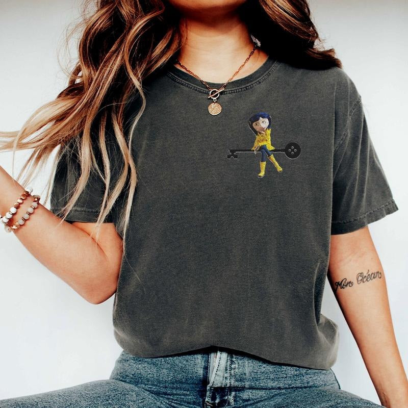 Coraline Cartoon Caroline Doll Movie Retro Halloween - Adult & Kids T-Shirts, Sweatshirts & Hoodies apparel design preview 1