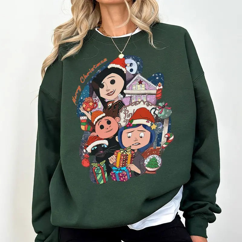 Coraline Chritsmas Movie Doll - Adult & Kids T-Shirts, Sweatshirts & Hoodies apparel design preview 1
