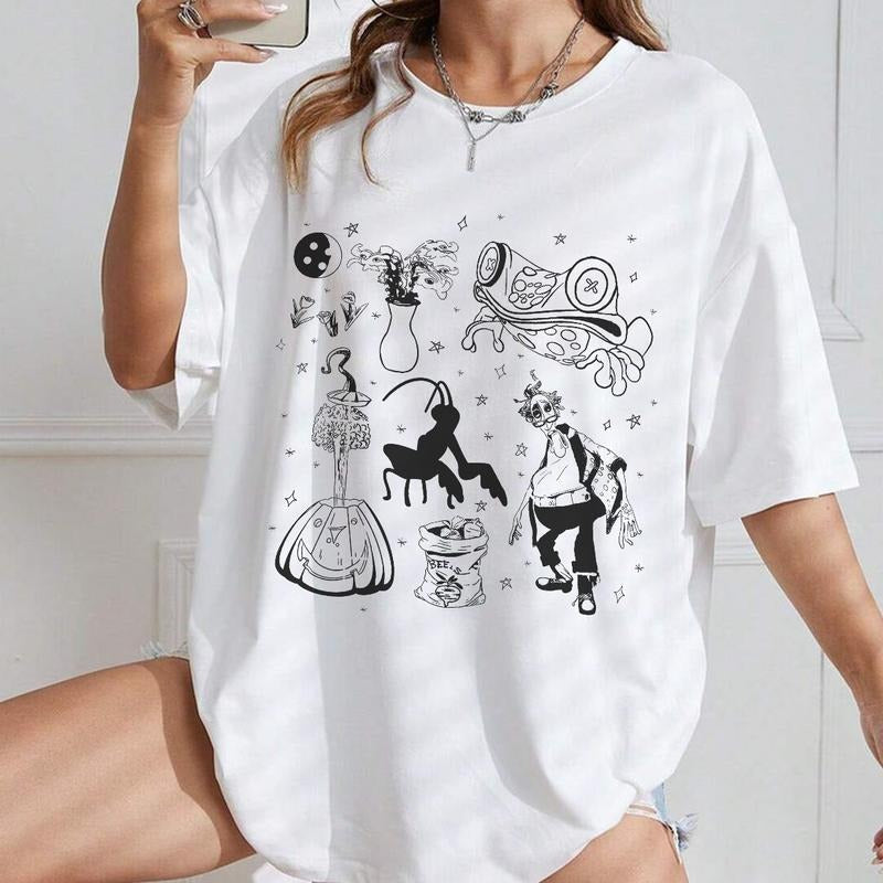 Coraline Garden Things Doodle Horror Movies Character - Adult & Kids T-Shirts, Sweatshirts & Hoodies apparel design preview 1