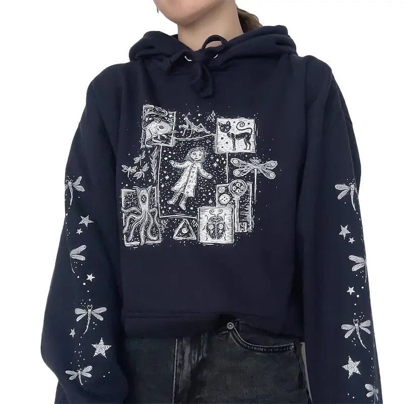 Coraline Dreaming 2 Sleeve Famous Horror Movies - Adult & Kids T-Shirts, Sweatshirts & Hoodies apparel design preview 1